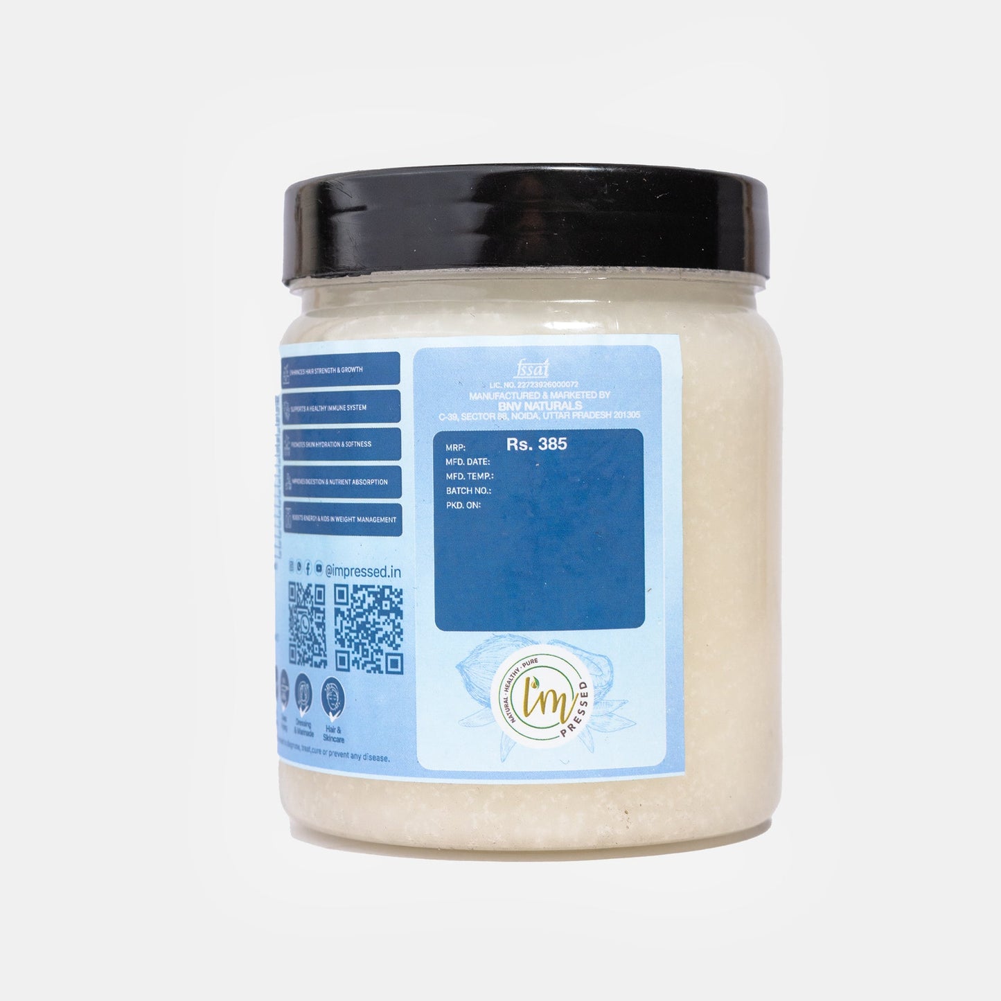 Extra Virgin Coconut Oil | Cold Pressed - impressed