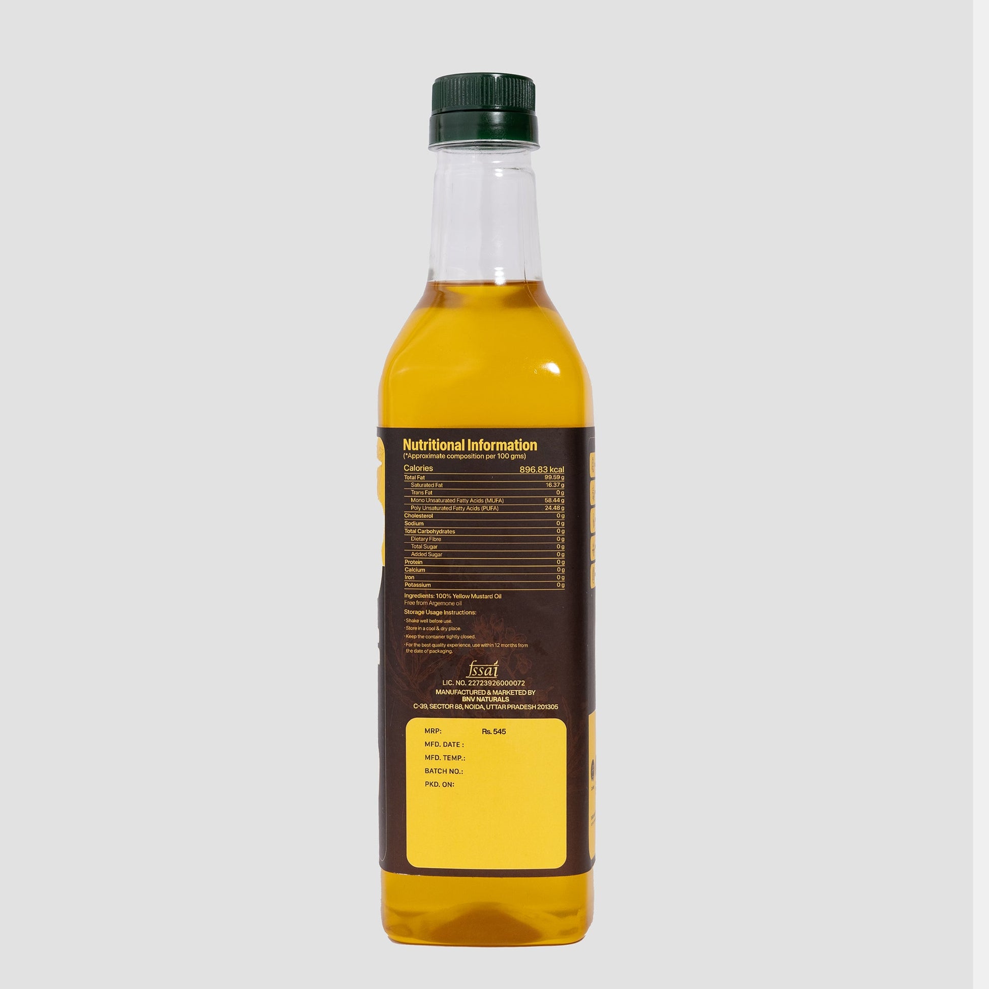 Yellow Mustard Oil | Cold Pressed - impressed